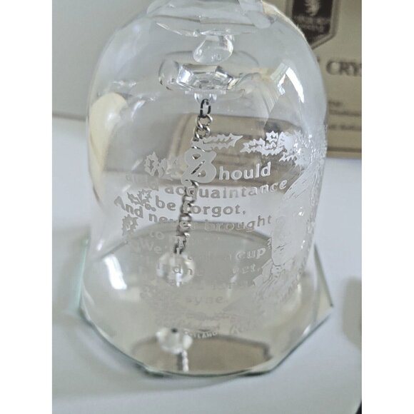 Authentic Scottish Charm: Edinburgh Crystal 6" Bell Robert Burns Auld Lang Syne - Picture 7 of 14